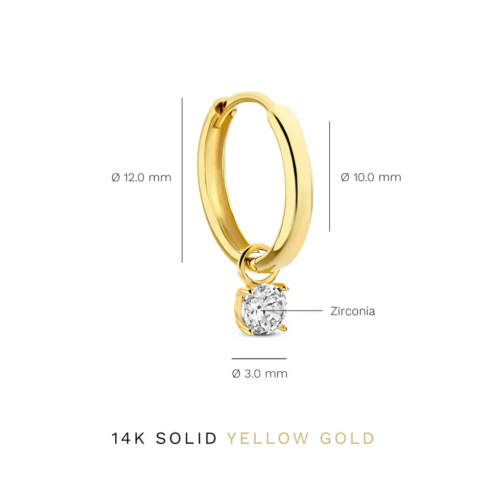 Larmes de Lune Sten Creoler | Guld