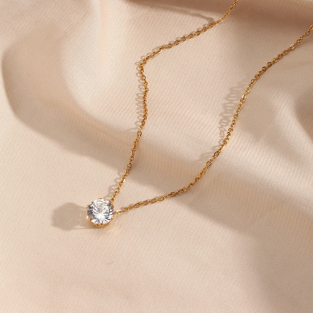 Kyla Solitär Guld Halsband