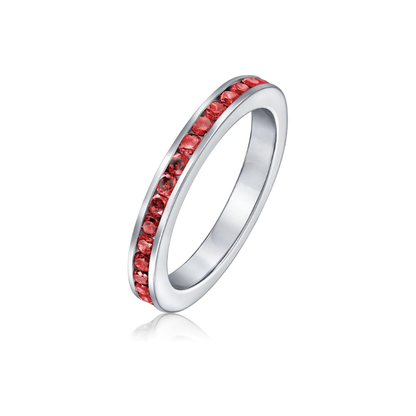 Rubin Evighet Band Ring | Vitguld
