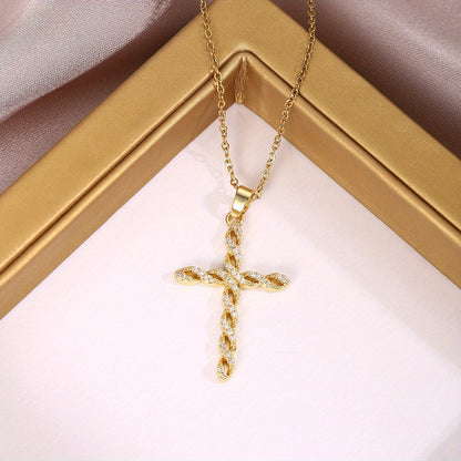 Kristall Twist Korshalsband | Guld