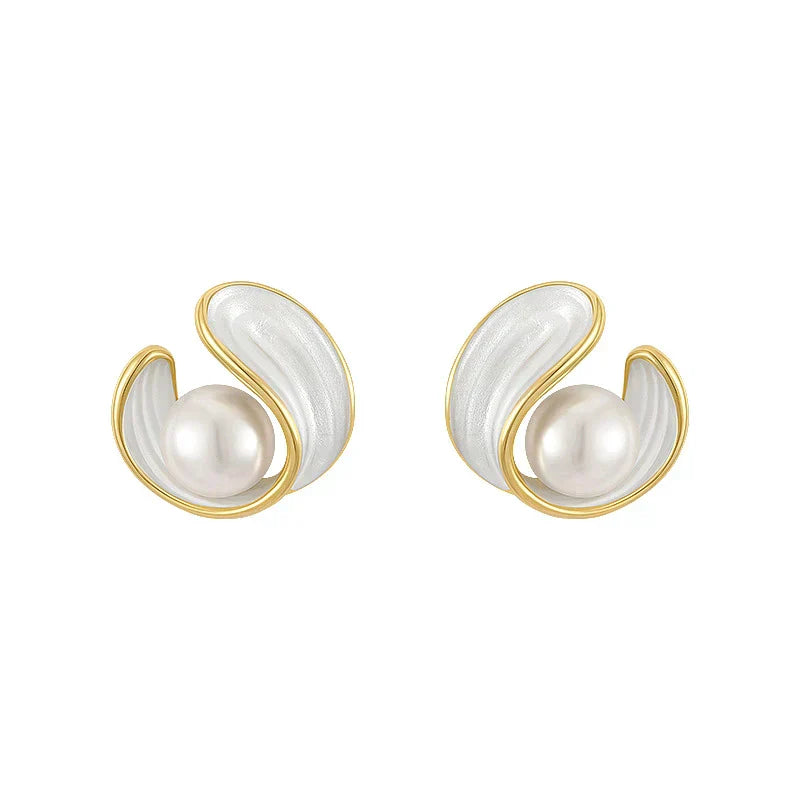Guld Swirl Pärl Örstift