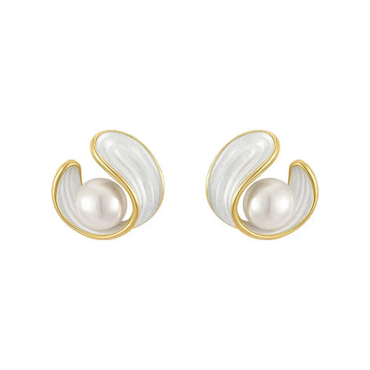 Guld Swirl Pärl Örstift