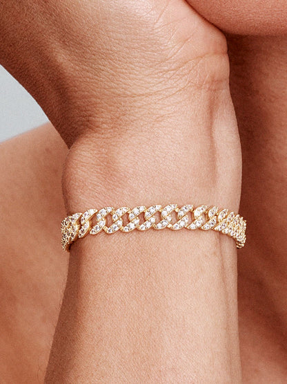 Cubansk Armband | Guld