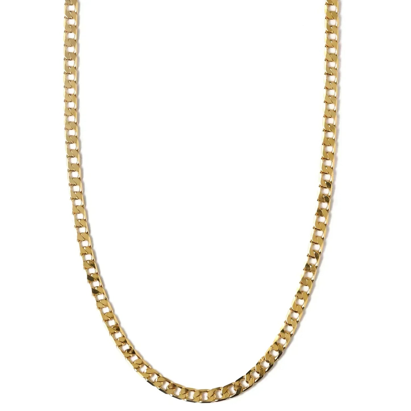 Flat Länk Pansar Länkhalsband | Guld