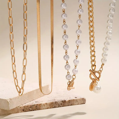 Modern Pärl Lagrad Halsband Set