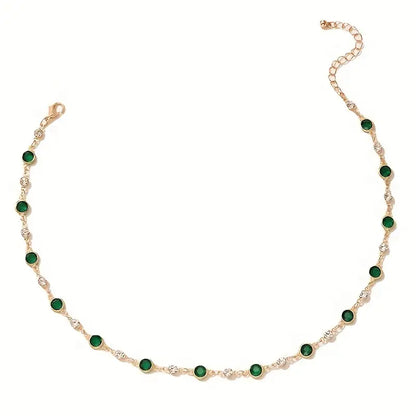 Guld Smaragd Station Halsband