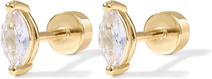 Pear Slipning Örstift | Guld