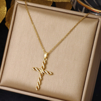 Kristall Twist Korshalsband | Guld