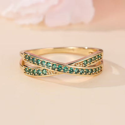 Smaragd Flow Ring | Guld