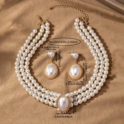 Vintage Pärl Strand Smycke Set