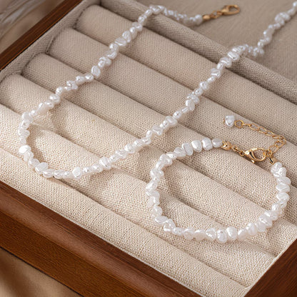 Barock Pärlhalsband & Armband Set
