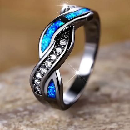 Silver Tvinnad Inlägg Ring