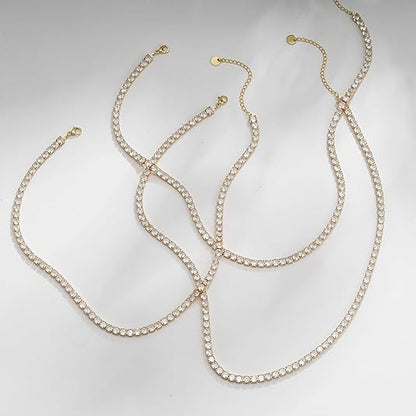 Tennishalsband | Guld