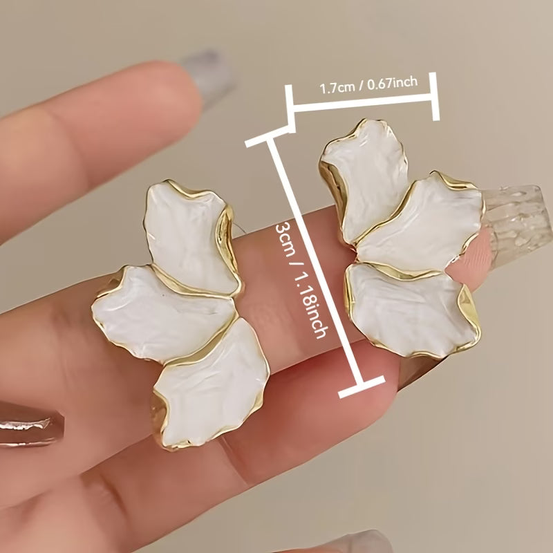 Pärl Blomma Petal Örhängen