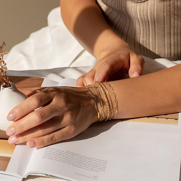 Isabella Vernetta armband set | Guld