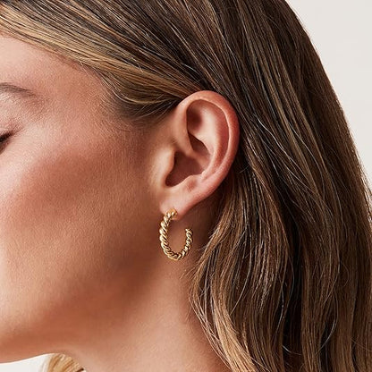 Rep Twist Creoler | Guld