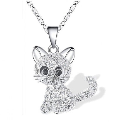 Silver Bebiskattungar och Färgad Zirkonia Halsband