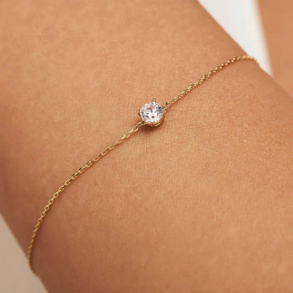Cléa Moissanite Sten Armband | Guld