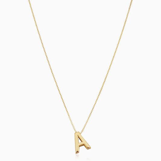 Kärlek bokstav initial halsband | Guld
