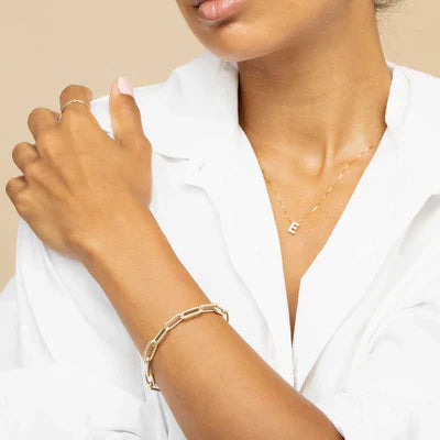 Kärlek bokstav initial halsband | Guld