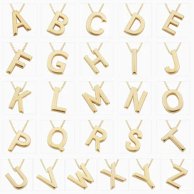 Kärlek bokstav initial halsband | Guld