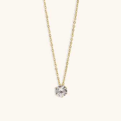 Kyla Solitär Guld Halsband