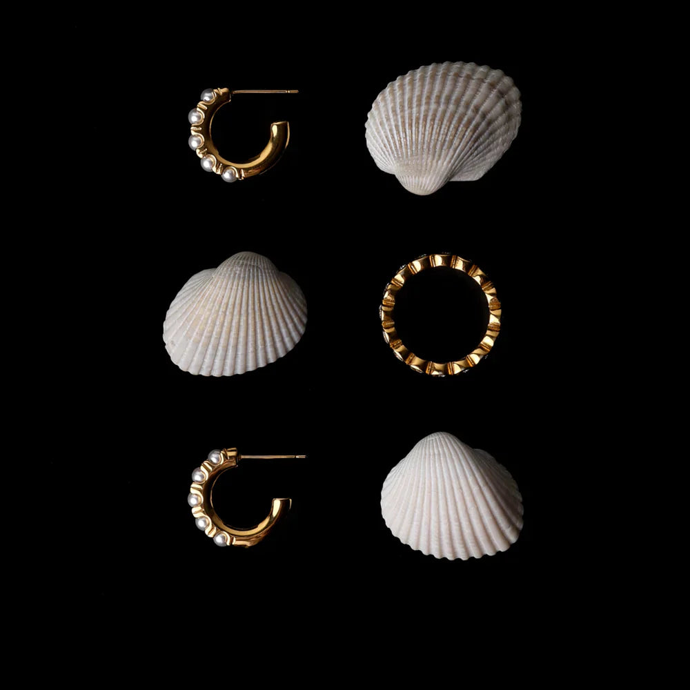 Mother-of-Pearl Berlock Örhängen