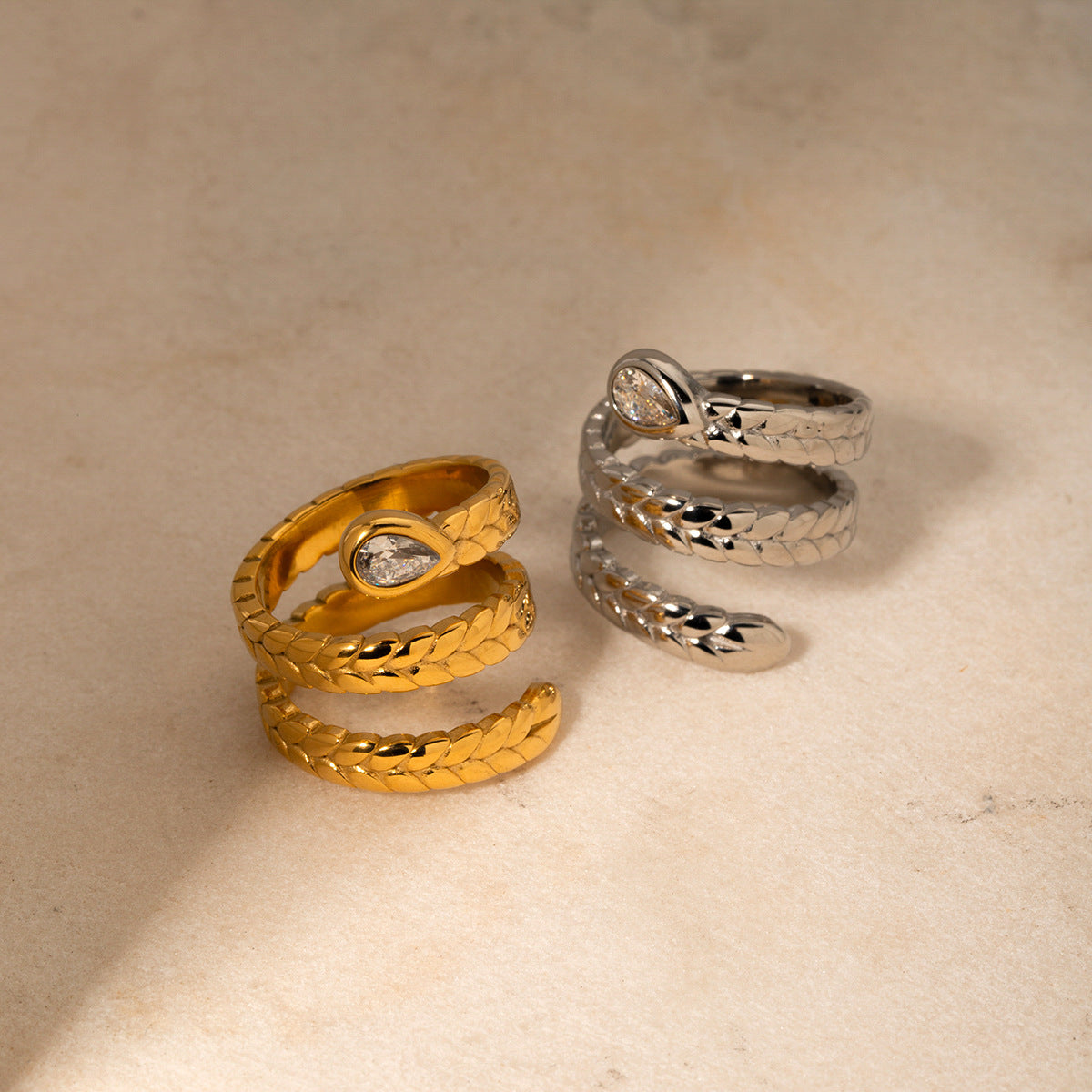 Davina Guld Serpent Ring