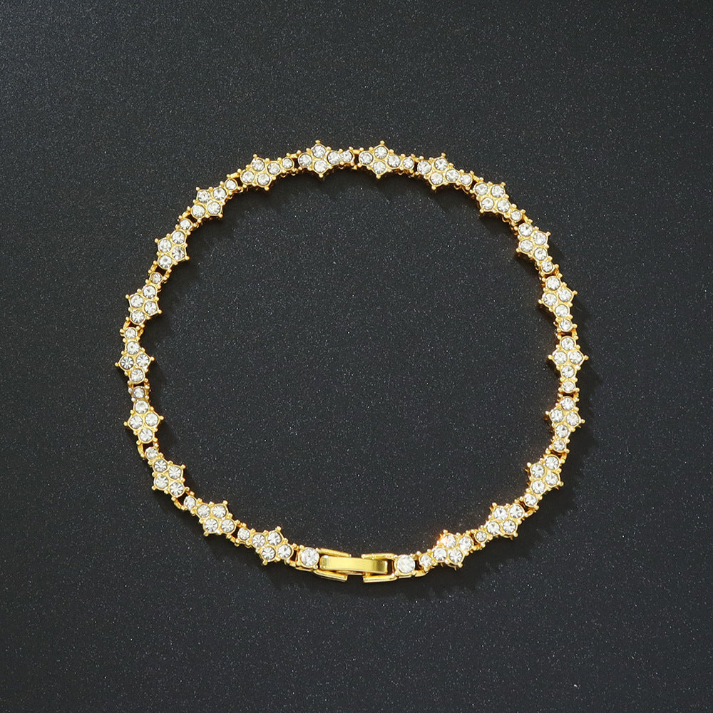 Klassisk Kluster Tennisarmband | Guld
