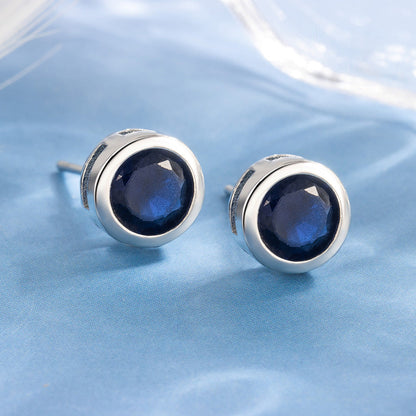 Safir Bezel Örstift | Vitguld