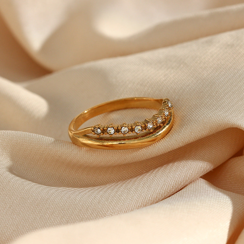 Adeline Diamant Simulant Guld Ring