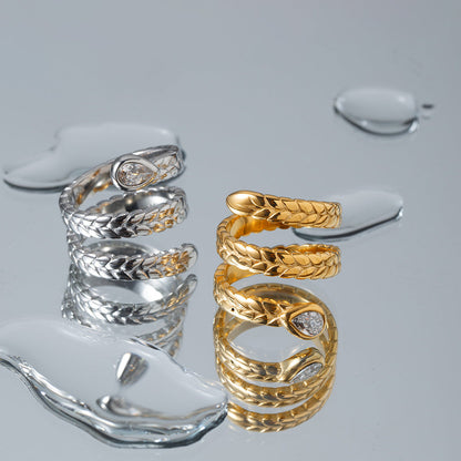 Davina Guld Serpent Ring