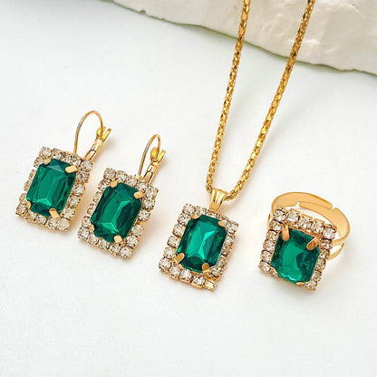 Sylvara Greenveil Smycke Set | Vitguld