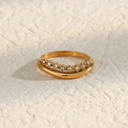 Adeline Diamant Simulant Guld Ring