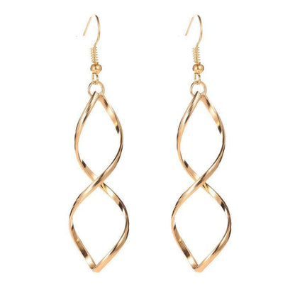 Spiral Dangle Örhängen | Guld