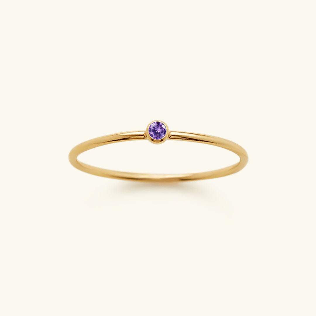 Amelia Månadssten Stapelbar Ring