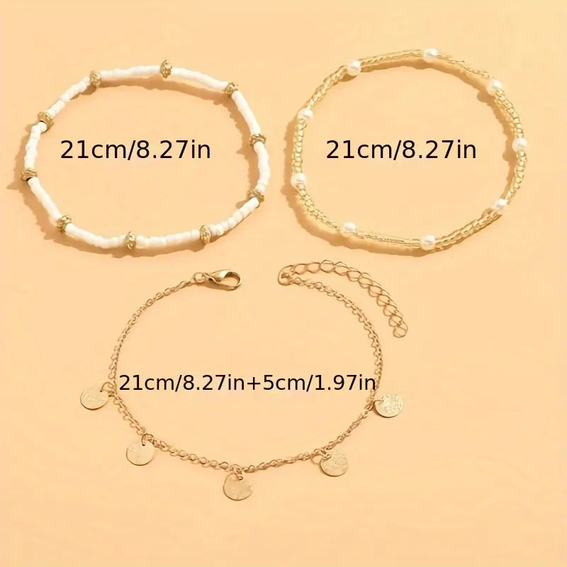 Coastal Berlock 3-Piece Lagrad Fotlänk Set | Guld