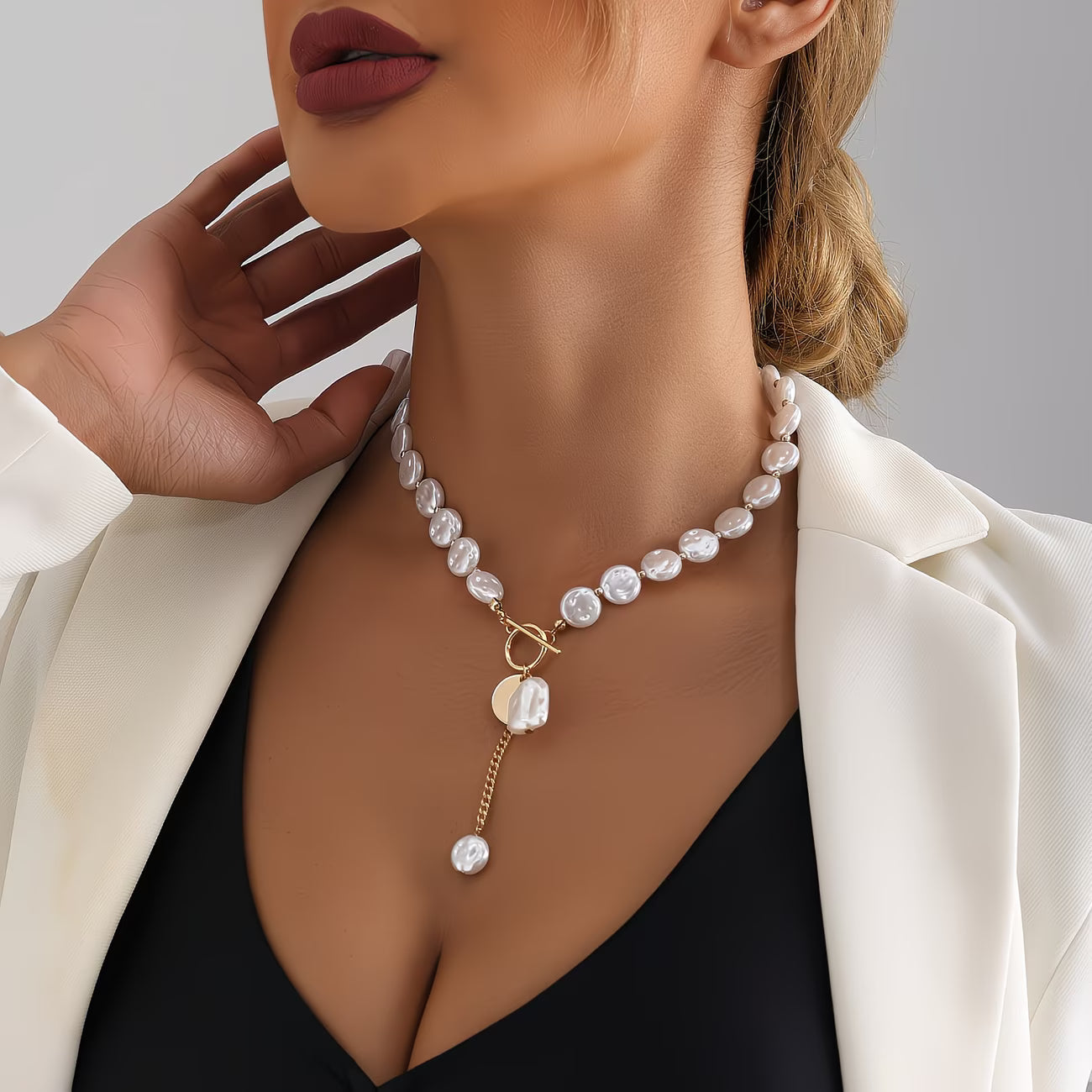 Barock Pärl Toggle Halsband