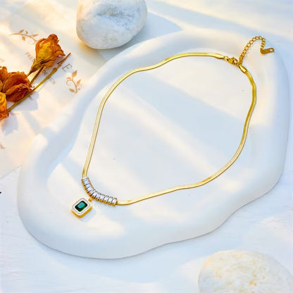 Regalia Prism Smaragd Halsband | Guld