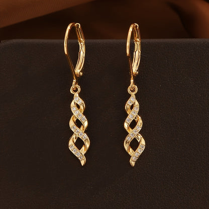 Shimmer Twist Ava Örhängen | Guld