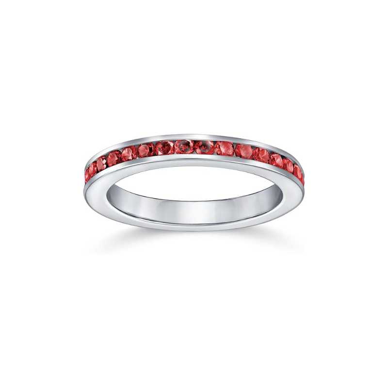 Rubin Evighet Band Ring | Vitguld