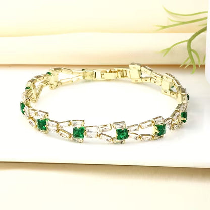 Verde Länk Tennisarmband | Guld