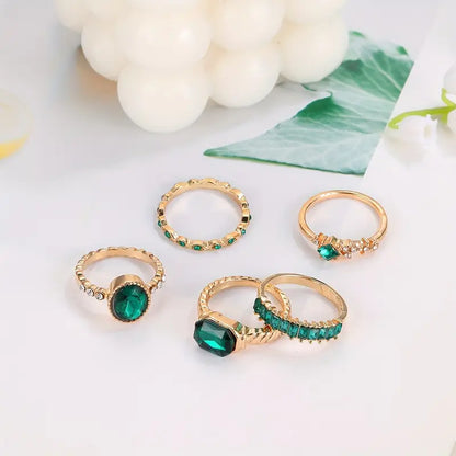 Zarina Exquisite Smaragd Ring Set | Guld