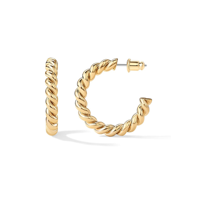 Rep Twist Creoler | Guld