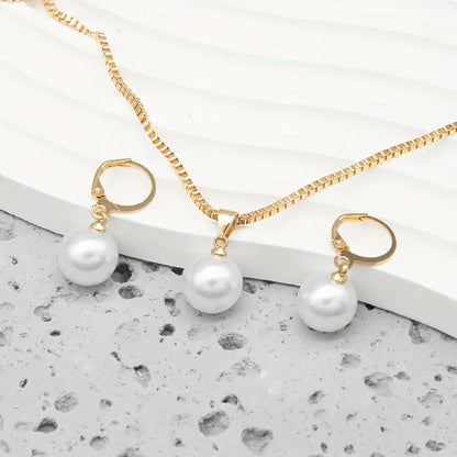 Gyllene Grace Pärl Smycke Set | Guld