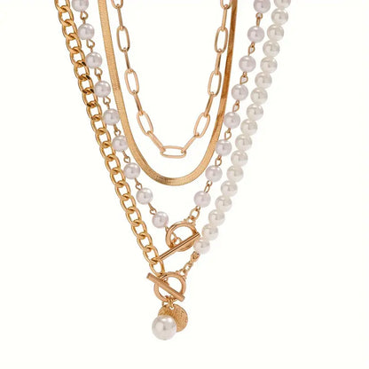 Modern Pärl Lagrad Halsband Set