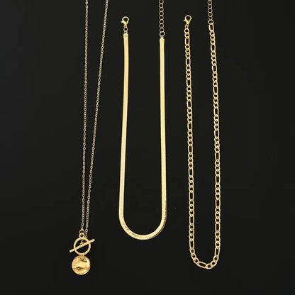 Savira Textured Coin Lagrad Halsband | Guld