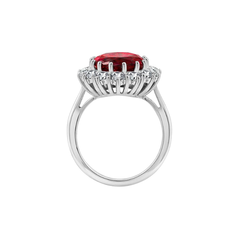 Scarlet Krona Rubin Ring | Vitguld