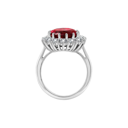 Scarlet Krona Rubin Ring | Vitguld