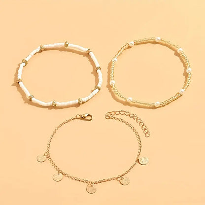 Coastal Berlock 3-Piece Lagrad Fotlänk Set | Guld